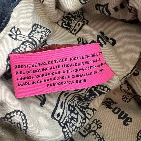 Juicy Couture Vintage Lambskin Shoulder Bag with Brass Accents - Picture 4 of 7